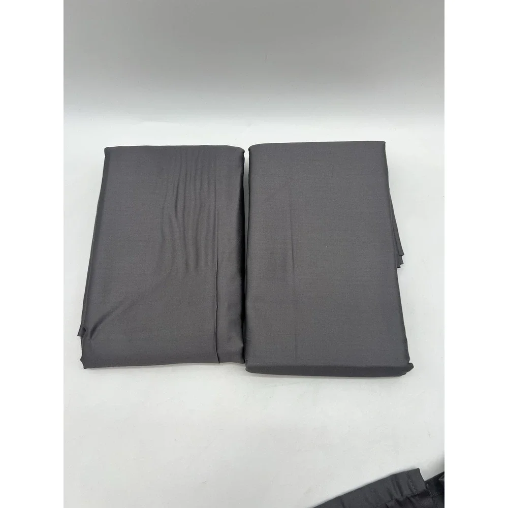 Lot 2 Ralph Lauren Dunham Sateen Standard Pillowcases Charcoal Gray 100% Cotton